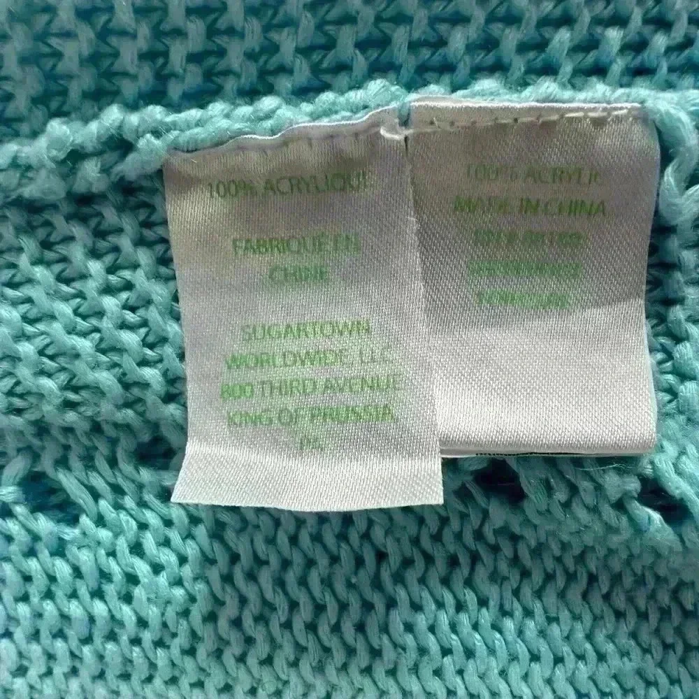 Lilly Pulitzer Teal Crochet Knit Tank Top XS Sleeveless Summer Beach Preppy